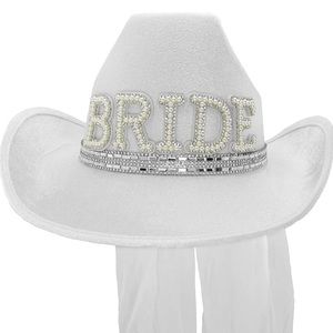 Bride Cow Girl Hat